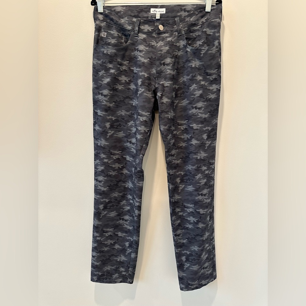 Men’s Peter Millar Crown Sport 5 Pocket Camo Black Golf Pants eb66 Size 32 30